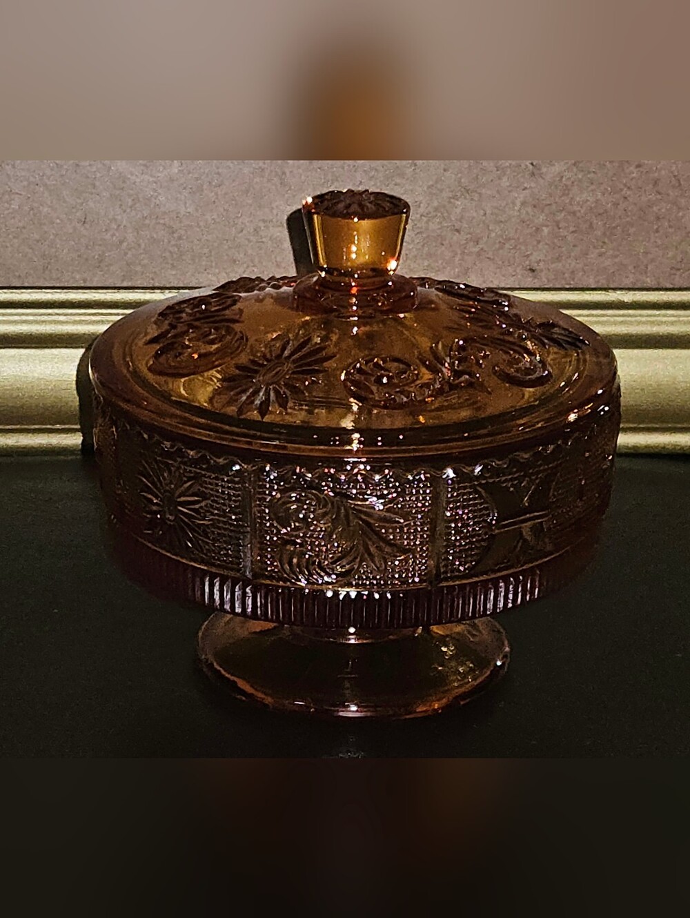 Anthropologie Footed Peach Candy Dish